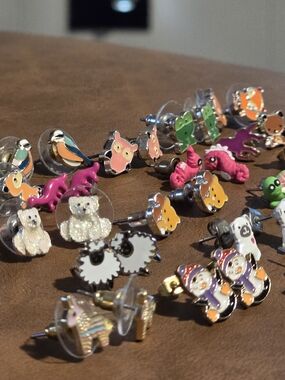 Animal Stud Earrings Set - Cute Cartoon Designs